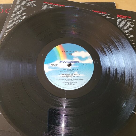 POCO Under The Gun LP 1980 MCA-5132 Stereo Country Rock Vinyl Record Vtg LP4 - Picture 7 of 11